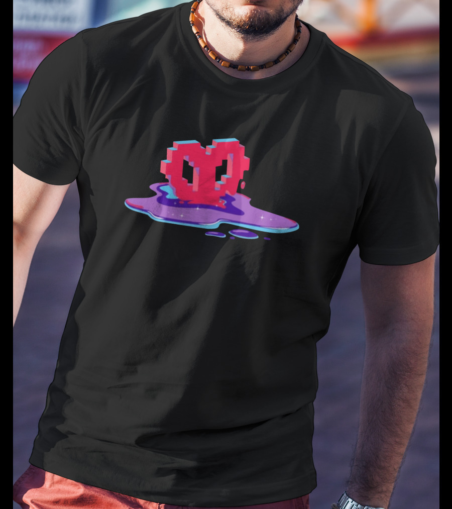 Ph1lza Void Heart Melting Pixel T-Shirt