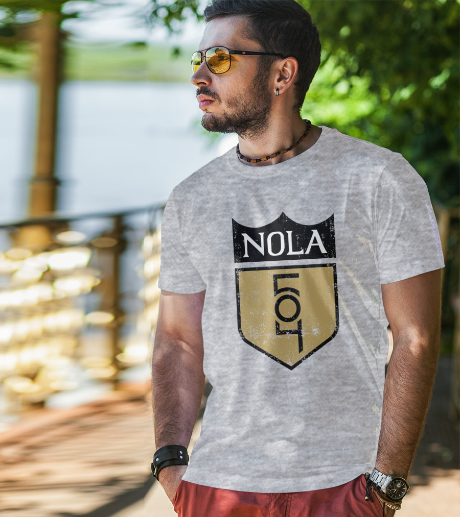 NOLA 504 Shield Badge Emblem T-Shirt