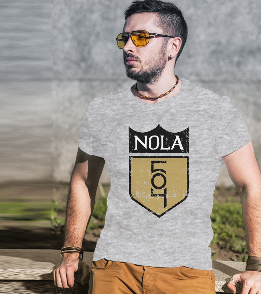NOLA 504 Shield Badge Emblem T-Shirt