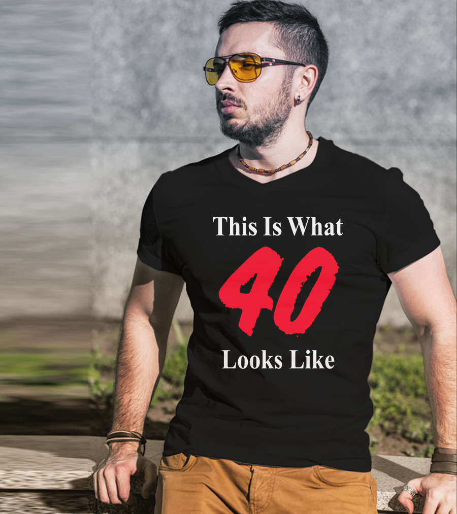 Samm Levine This Is What 40 Looks Like Bold Red Forty T-Shirt