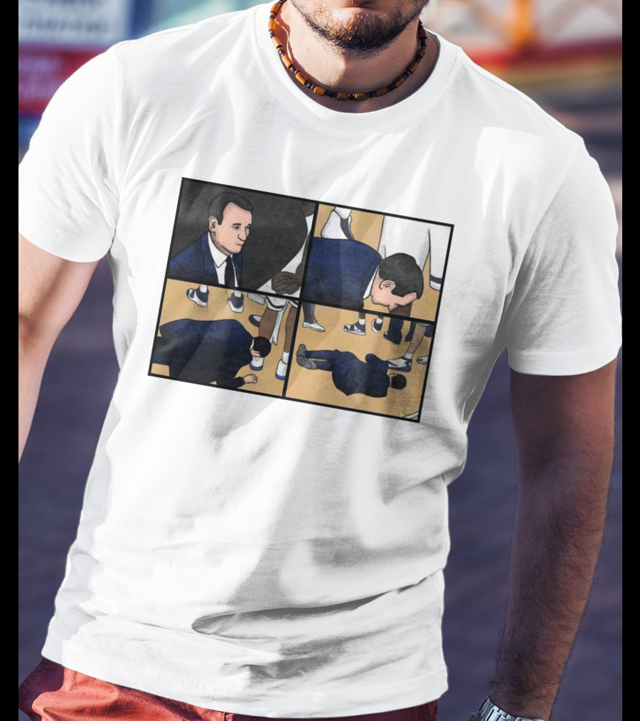 Big Cat Collapse Basketball Comic Panel T-Shirt