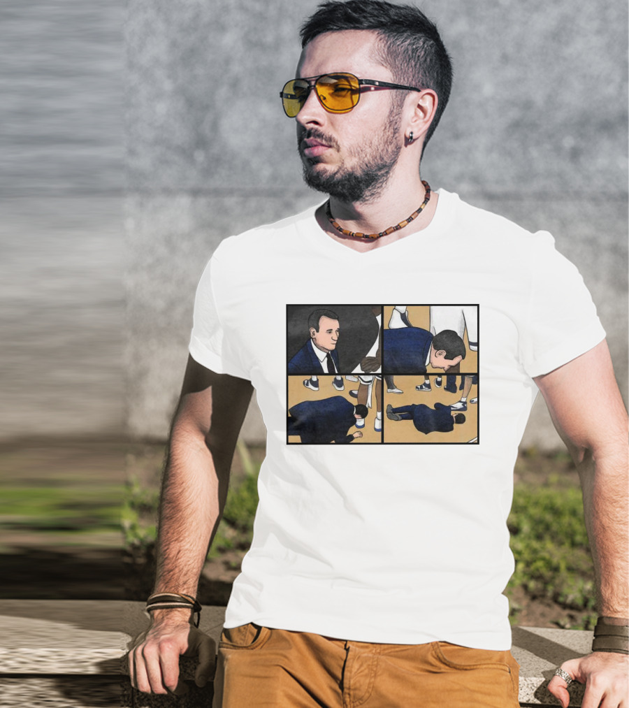 Big Cat Collapse Basketball Comic Panel T-Shirt