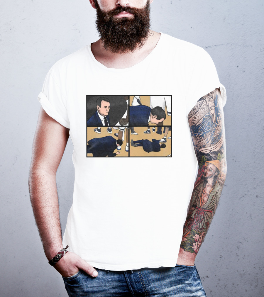 Big Cat Collapse Basketball Comic Panel T-Shirt