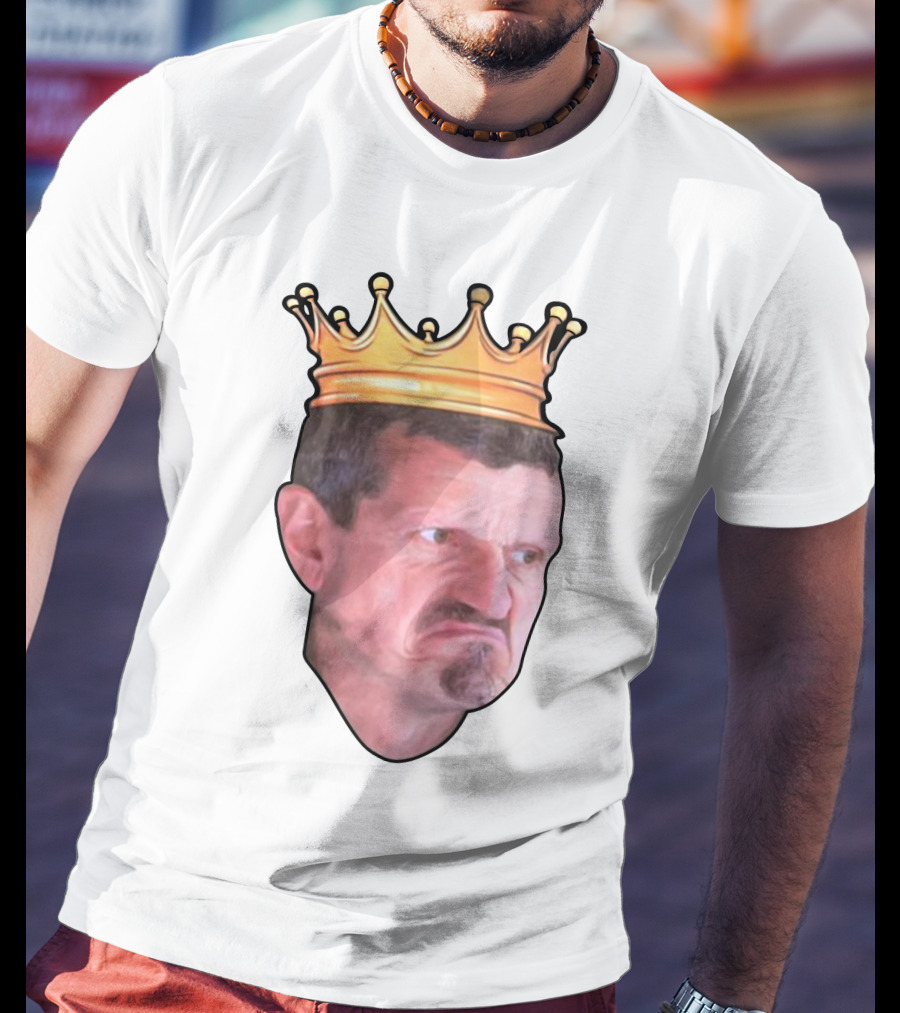 Haas F1 Team Bahrain GP Guenther Steiner King Crown T-Shirt