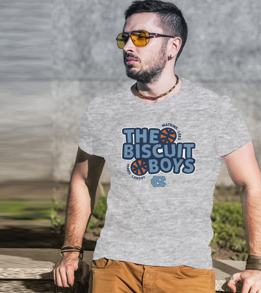 The Biscuit Boys Watkins Lebo Farris Landry UNC Basketball T-Shirt