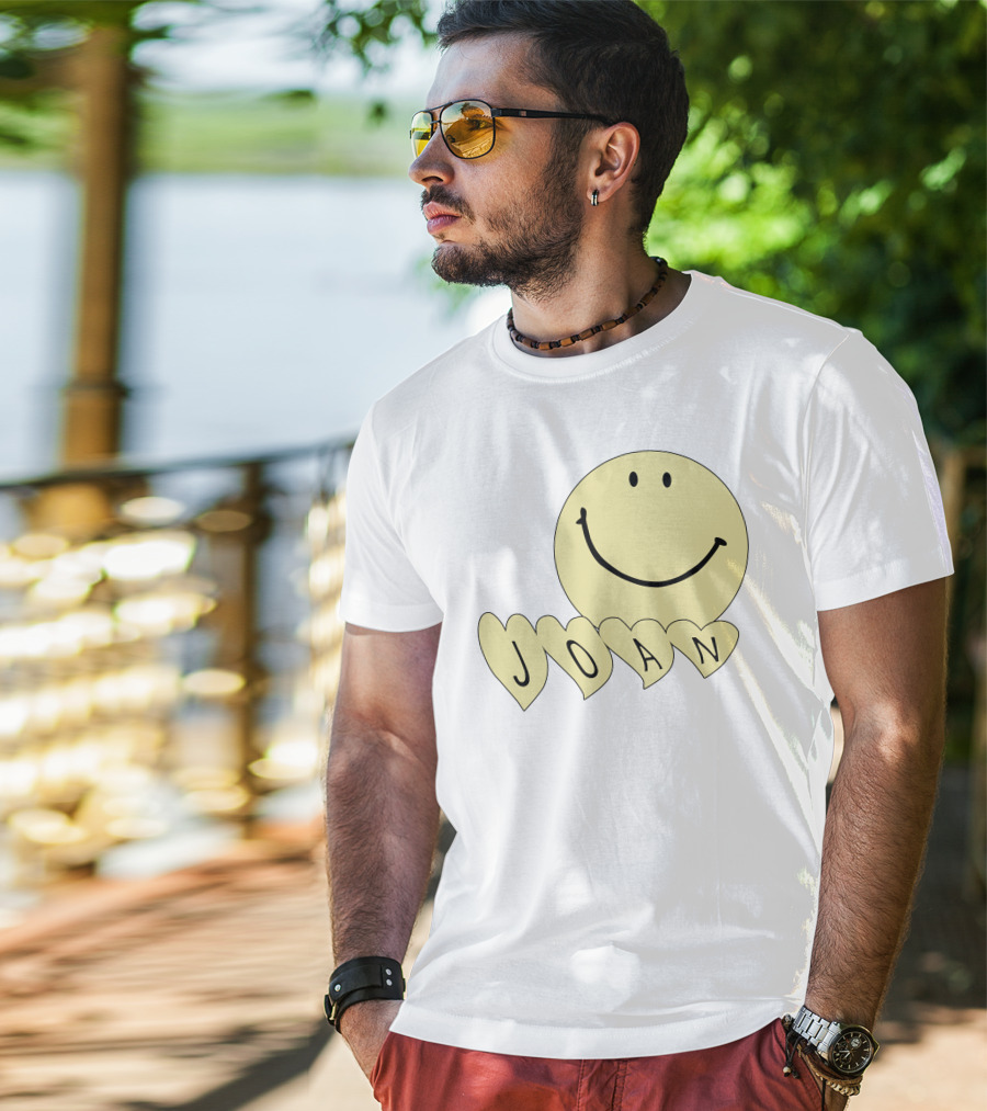 Songsbyjoan Happyhead Joan Smiley Face Heart Letters T-Shirt