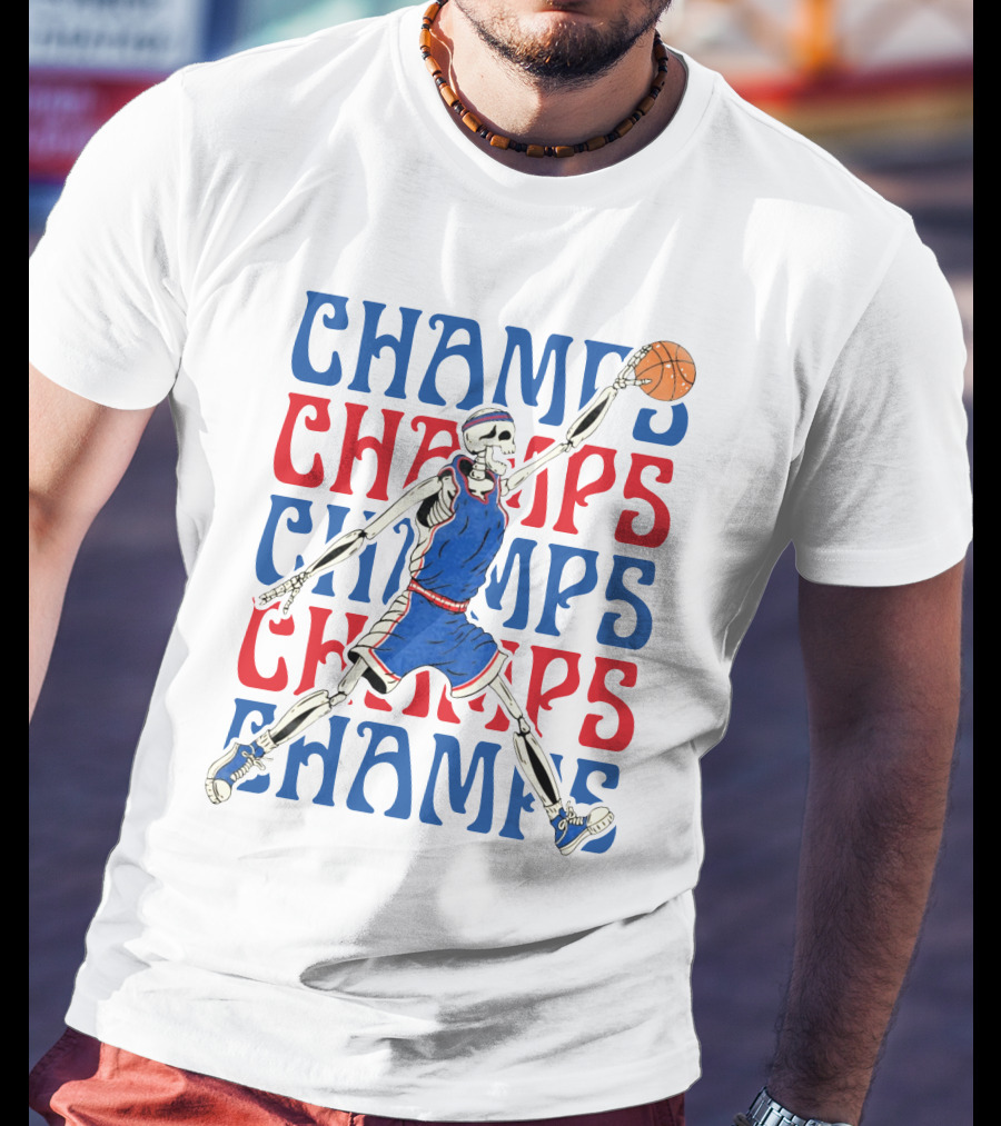 Champs Skeleton Basketball Player Art Ka Skeleton Champs T-Shirt