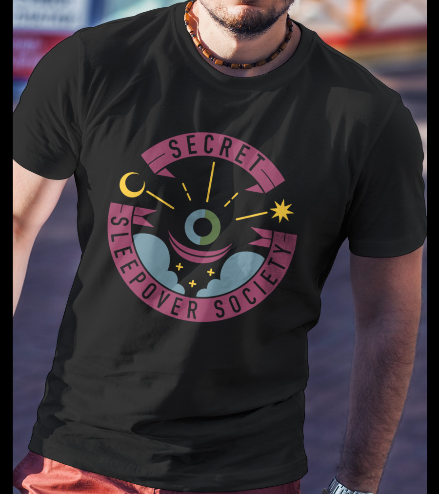 Secret Sleepover Society Jack Boucher Eye Moon Star Clouds T-Shirt