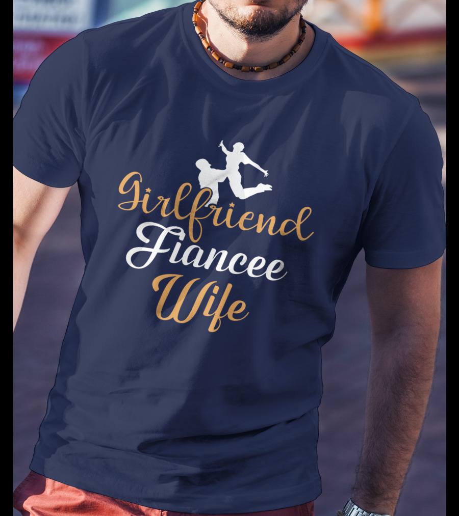 Girlfriend Fiancee Wife Engagement Proposal Silhouette Jump T-Shirt