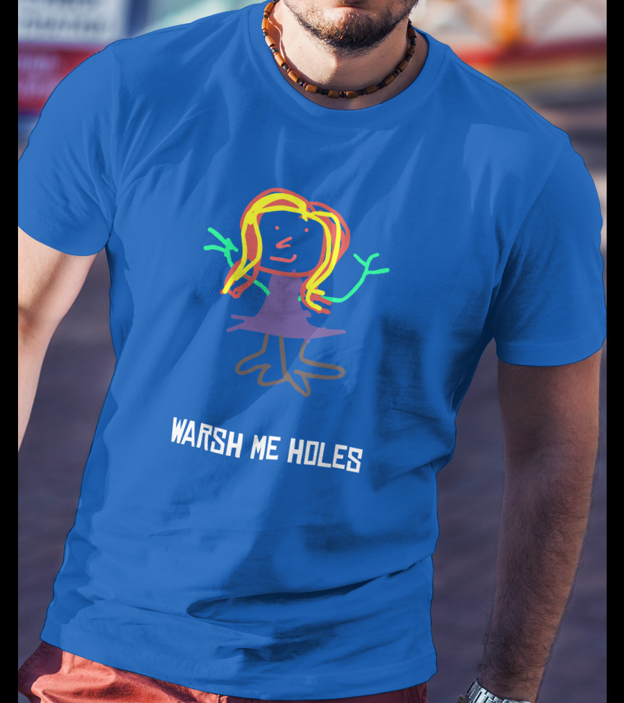 Deirdre Warsh Me Holes Colorful Stick Figure T-Shirt