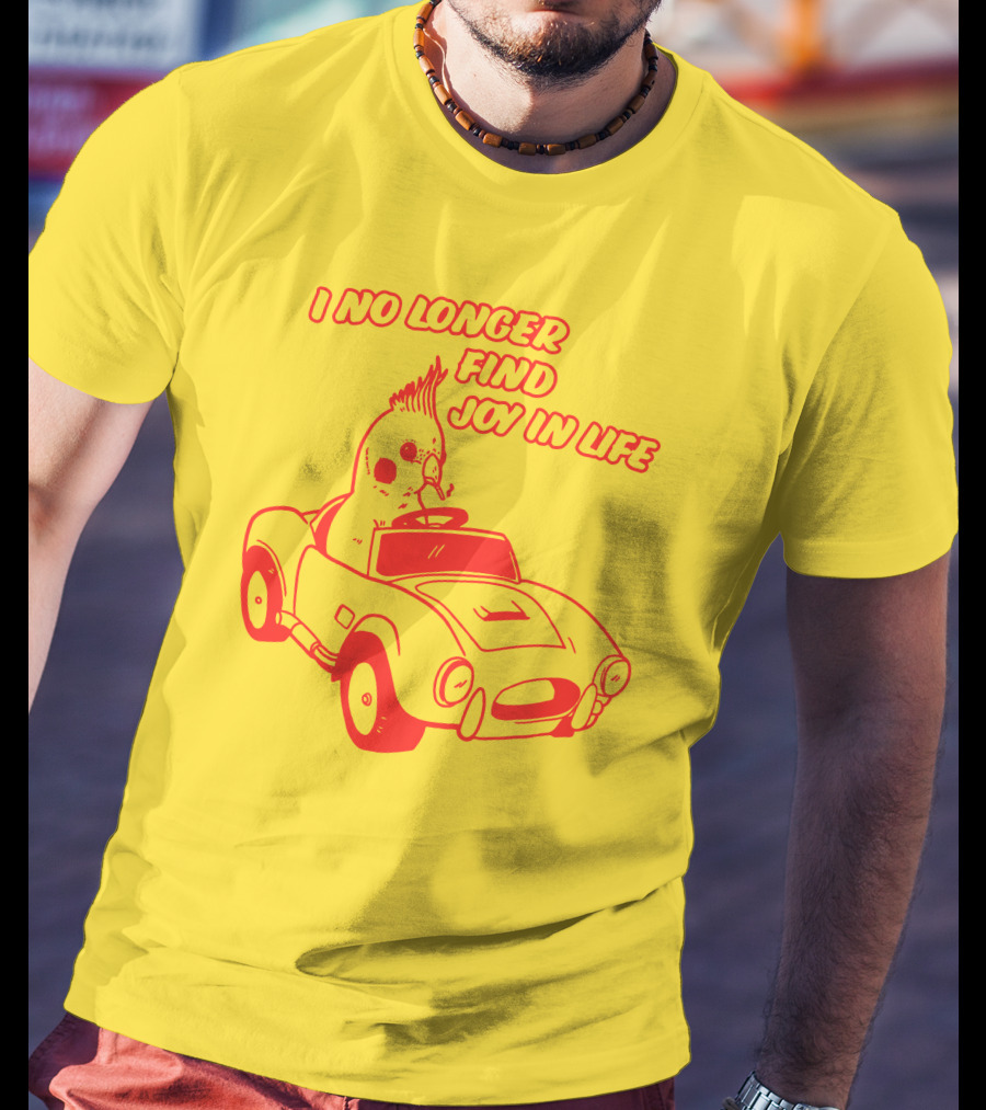 I No Longer Find Joy In Life With Driving Bird In Car T-Shirt