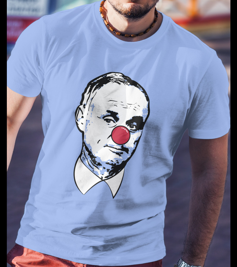 Clown Rob Manfred Blue Background Red Nose T-Shirt