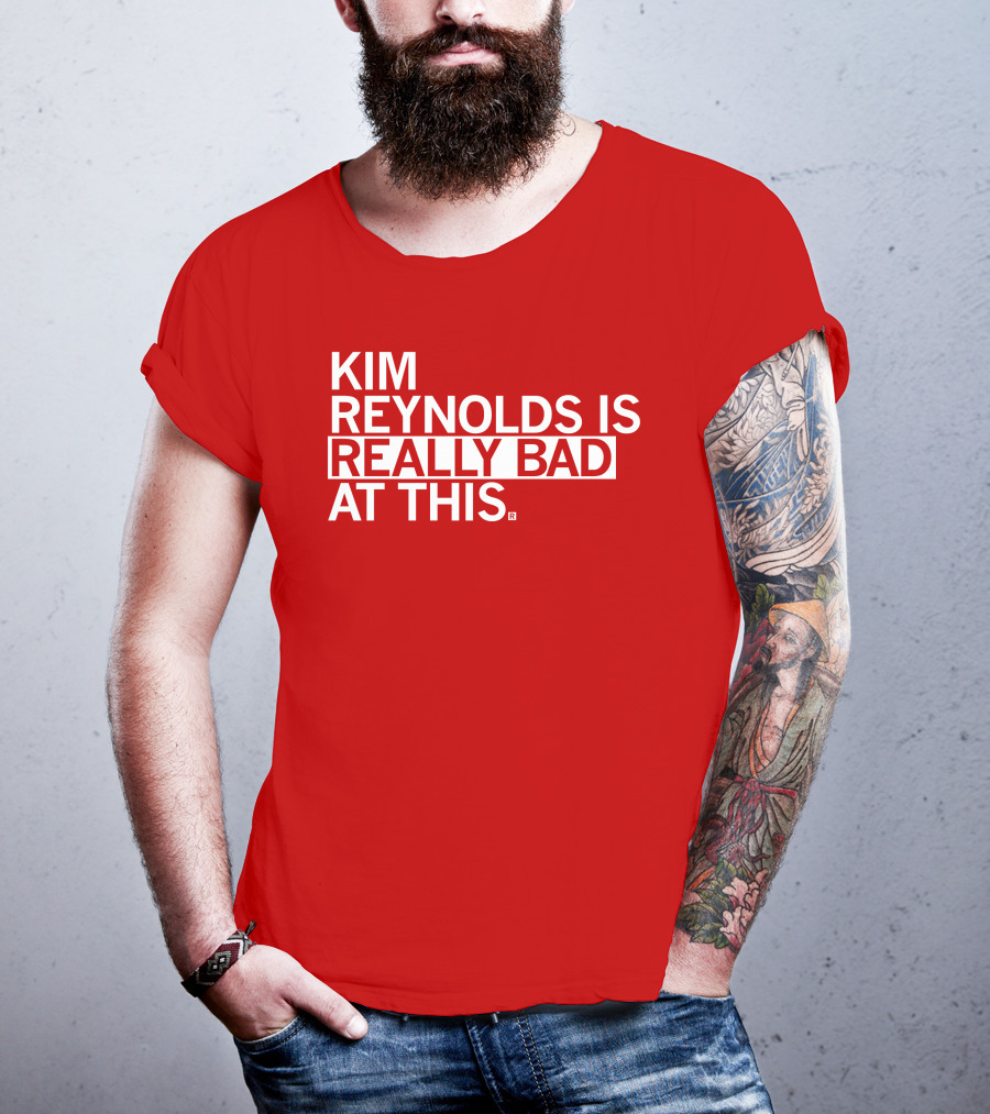Kim Reynolds Is Really Bad At This T-Shirt