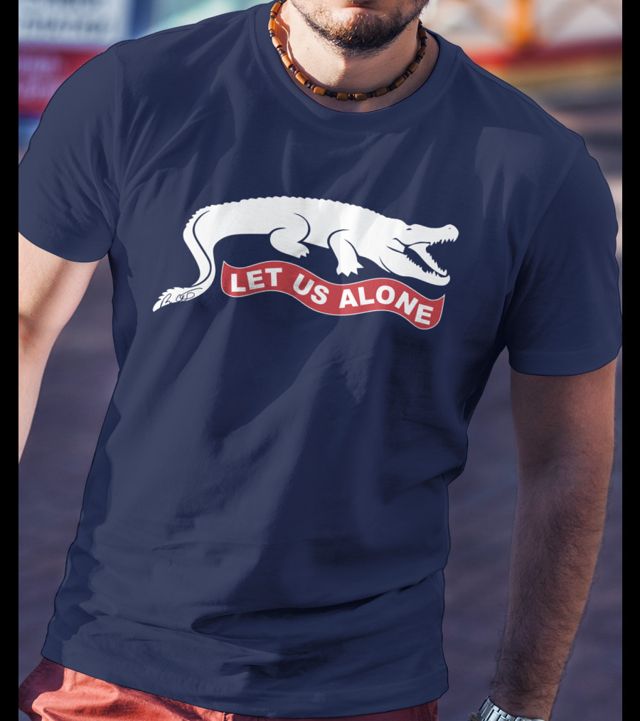 Gov Ron Desantis Gator Let Us Alone Alligator Emblem T-Shirt