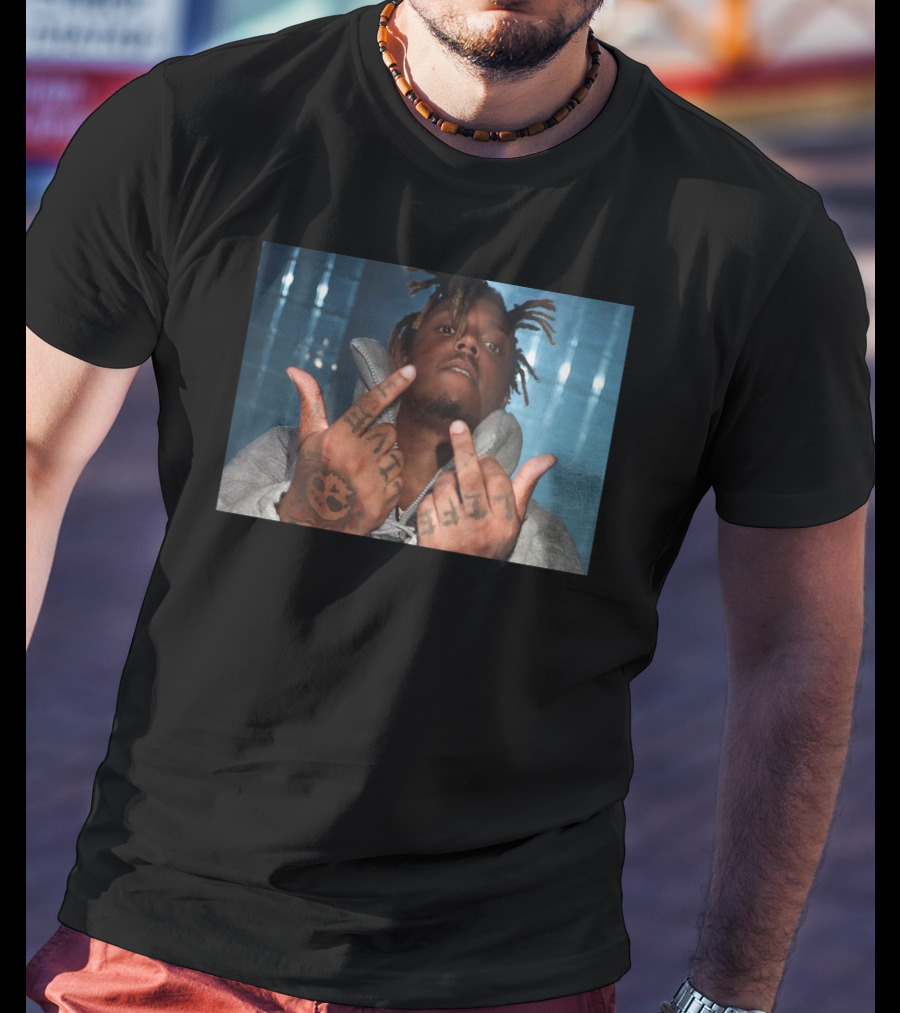 Travisworlddd Juice Wrld Middle Finger Tattoo T-Shirt