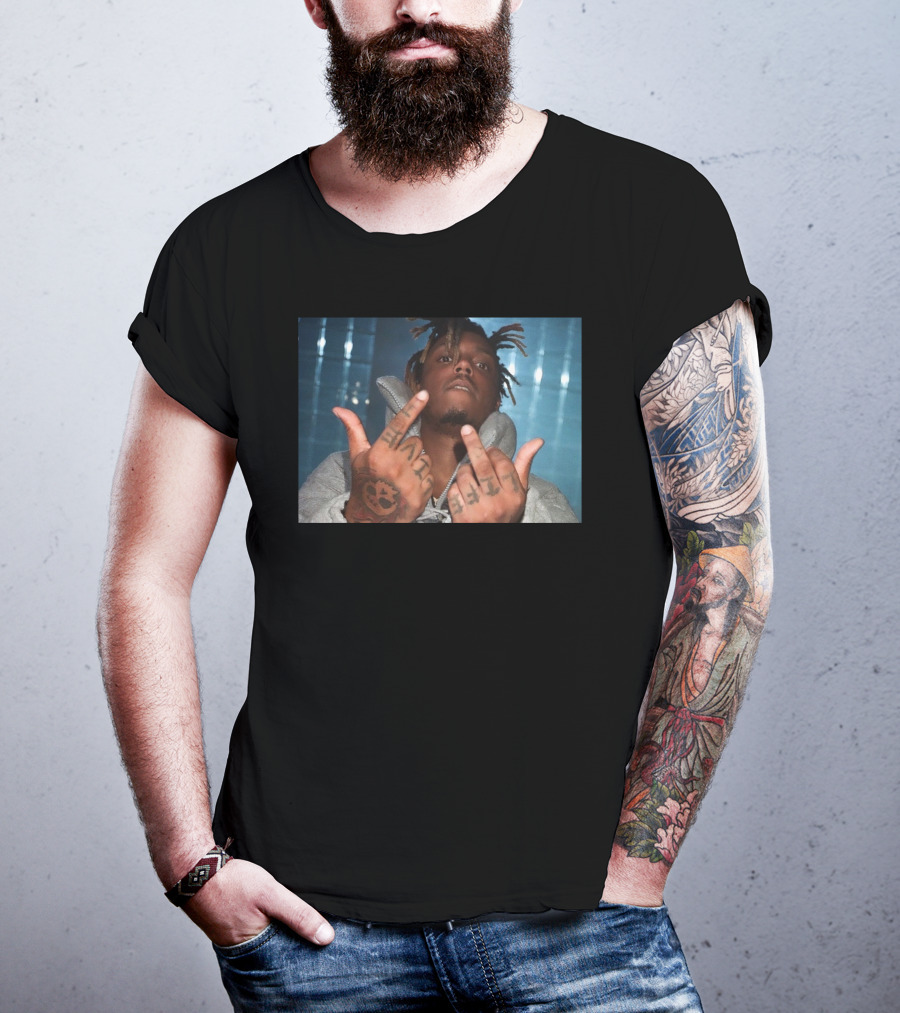 Travisworlddd Juice Wrld Middle Finger Tattoo T-Shirt