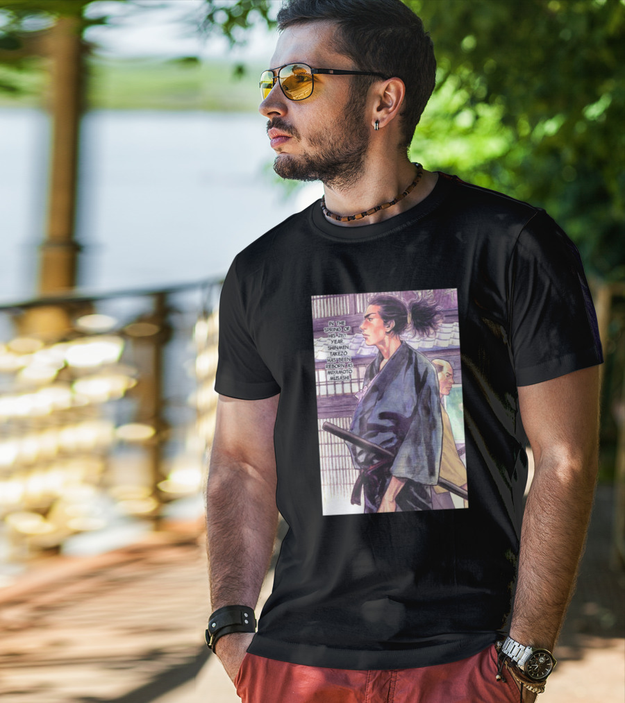 Miyamoto Musashi Rebirth Shimmen Takezo Manga Scene T-Shirt