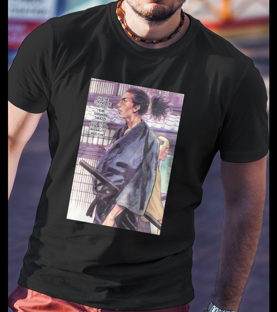 Miyamoto Musashi Rebirth Shimmen Takezo Manga Scene T-Shirt