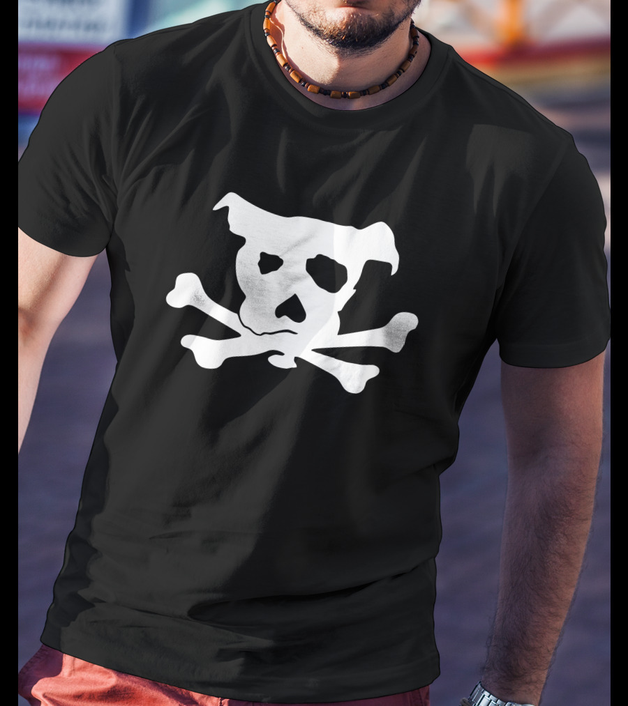 Pirate Dog Skull And Crossbones T-Shirt