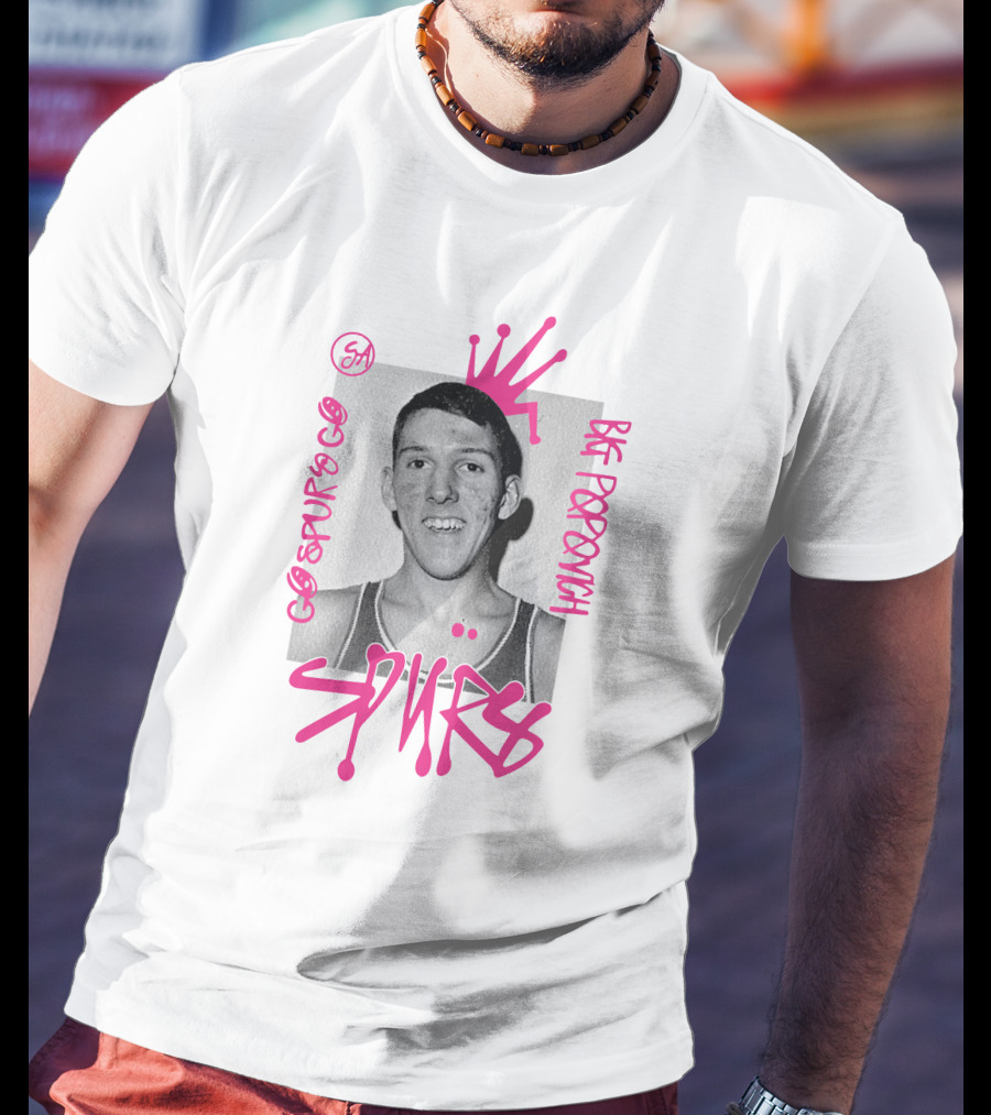 San Antonio Spurs Big Popovich Go Spurs Go SA T-Shirt