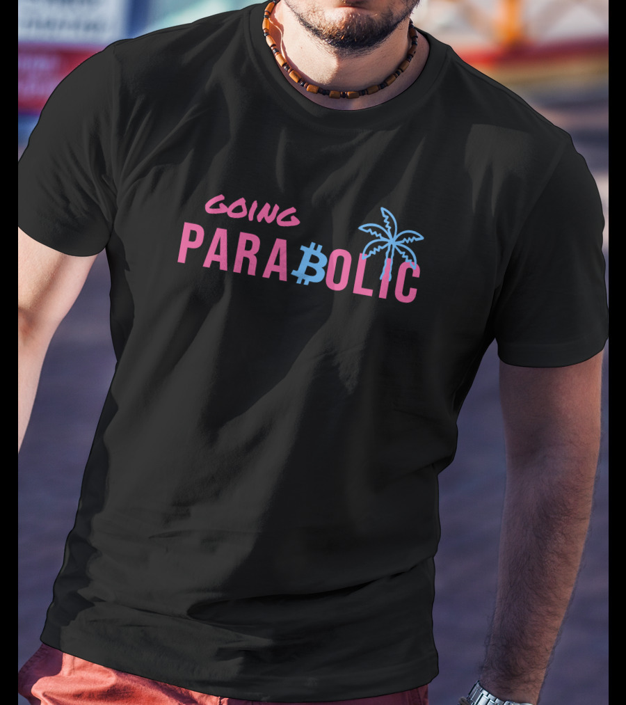 Going Parabolic Bitcoin Palm Tree Lunar Colony T-Shirt