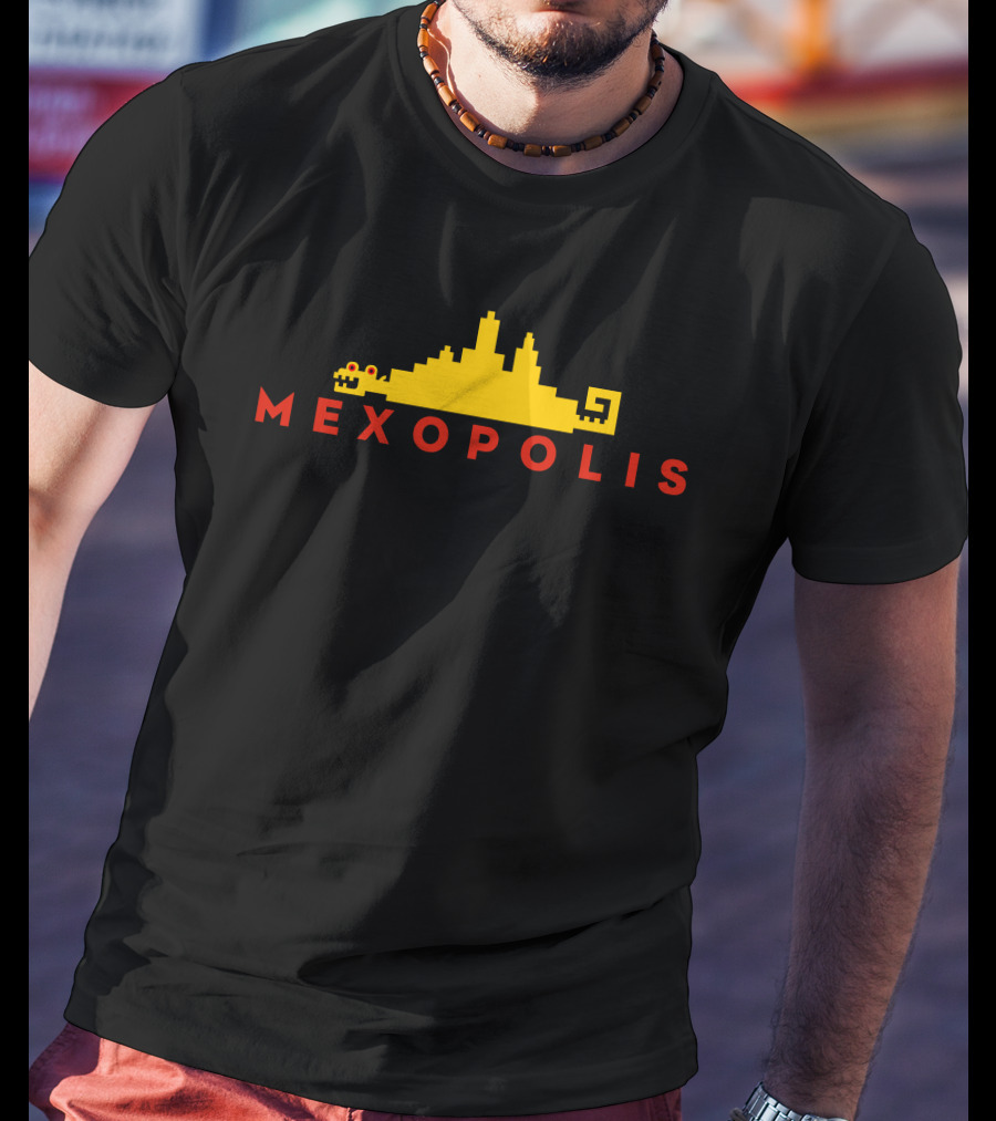 Mexopolis Essential Jorge R. Gutierrez Yellow Cityscape T-Shirt