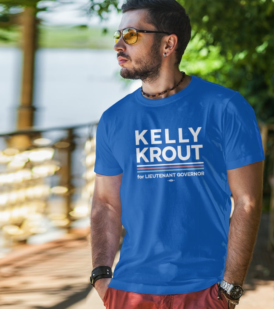 Kelly Krout For Lieutenant Governor Campaign Blue T-Shirt