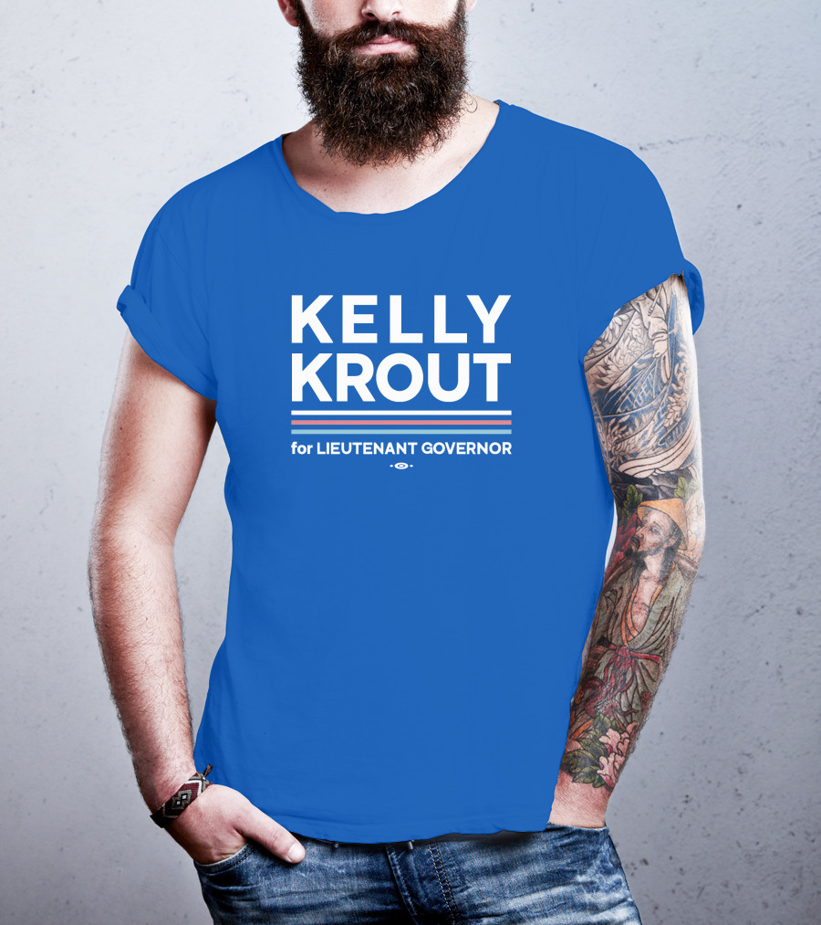 Kelly Krout For Lieutenant Governor Campaign Blue T-Shirt