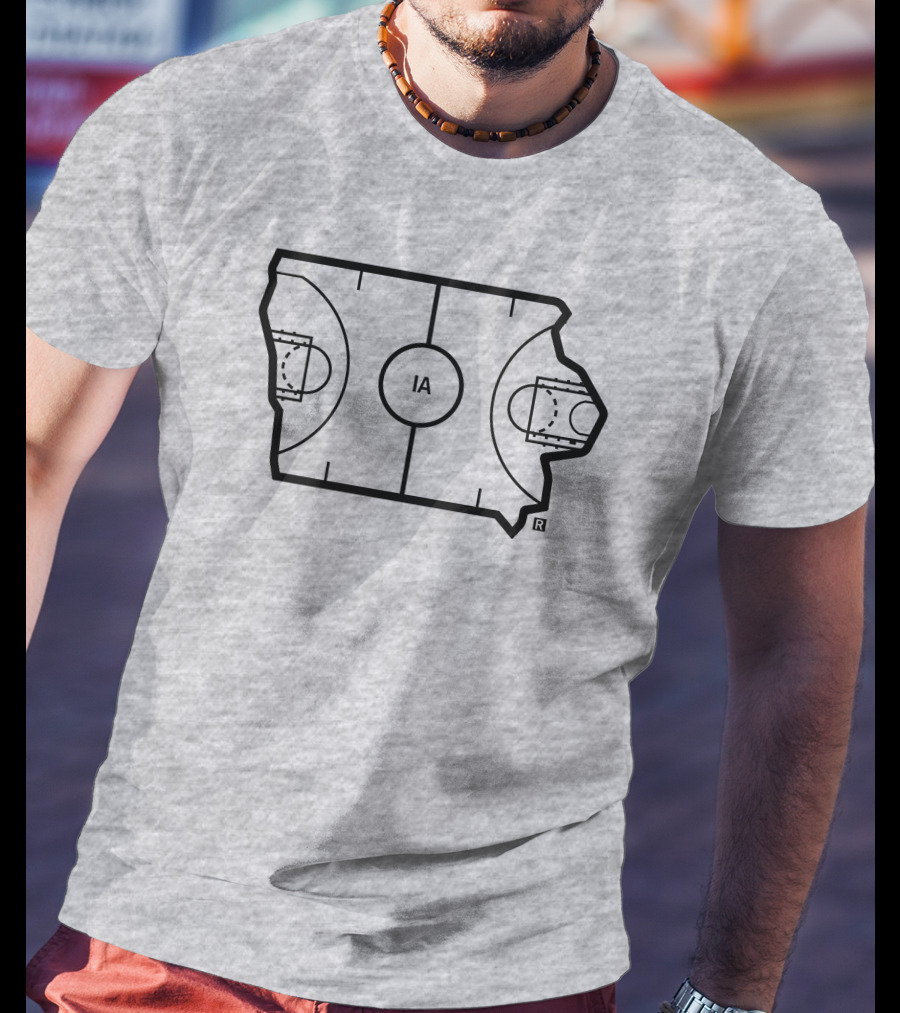 IA Basketball Court Map T-Shirt