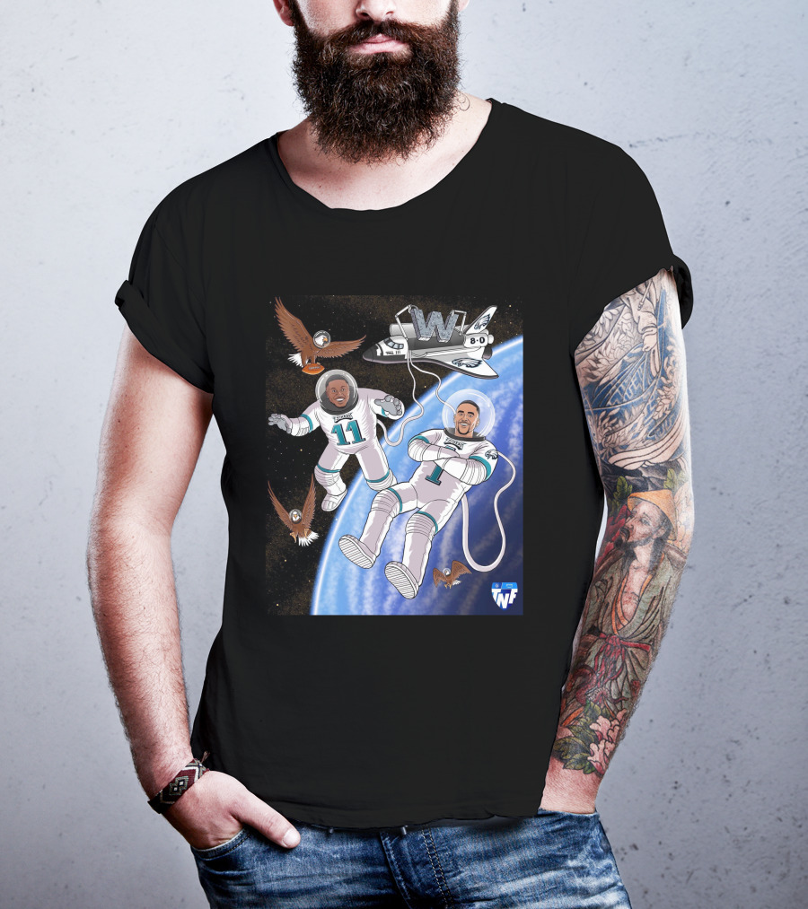 Aj Brown Flying High Baby Eagles TNF 8-0 Space Victory T-Shirt