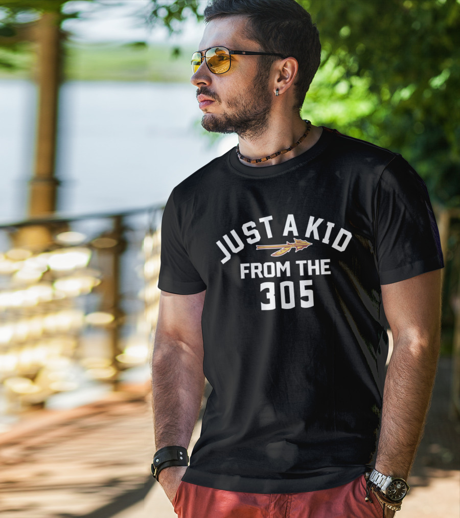 JUST A KID FROM THE 305 Miami Football Fan T-Shirt