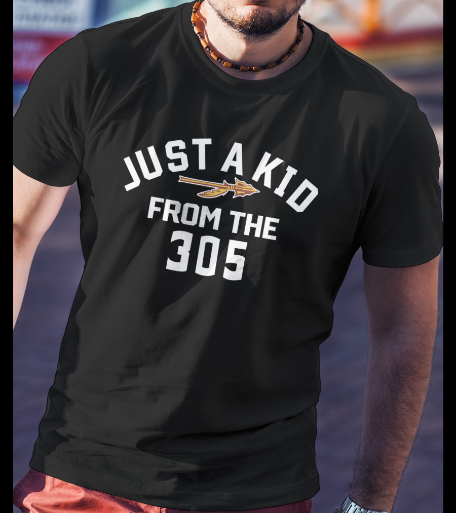 JUST A KID FROM THE 305 Miami Football Fan T-Shirt