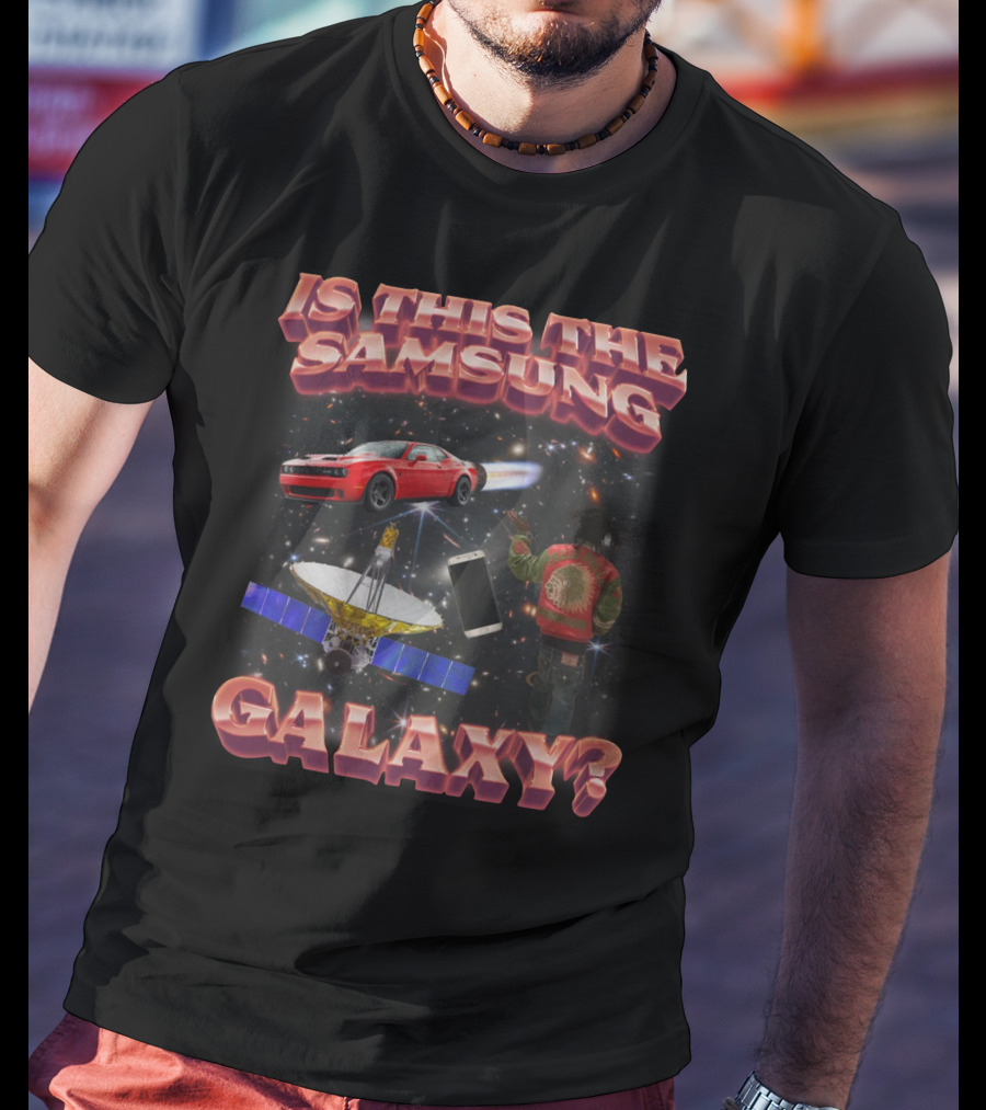 Is This The Samsung Galaxy Red Car Space Satellite Phone T-Shirt