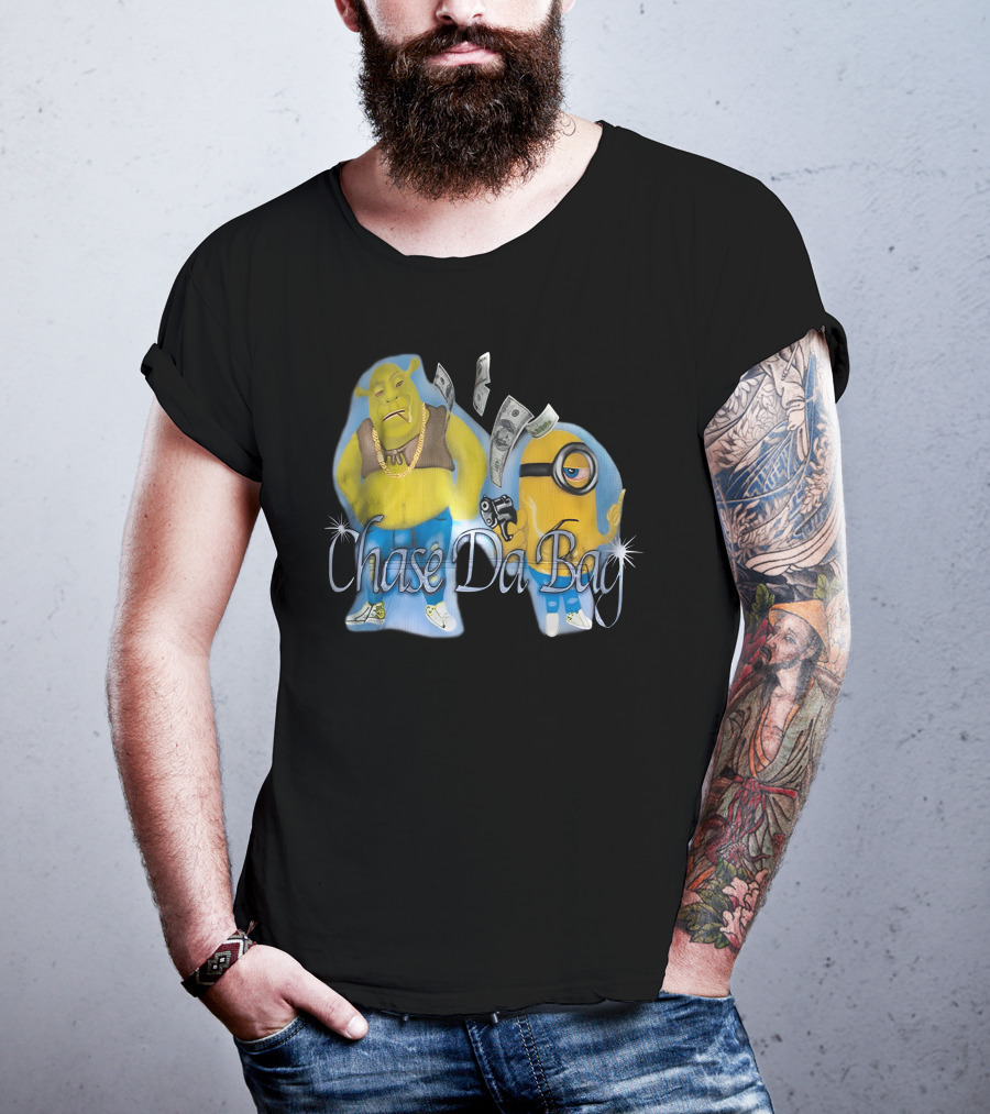 Chase Da Bag Shrek Minion Money T-Shirt