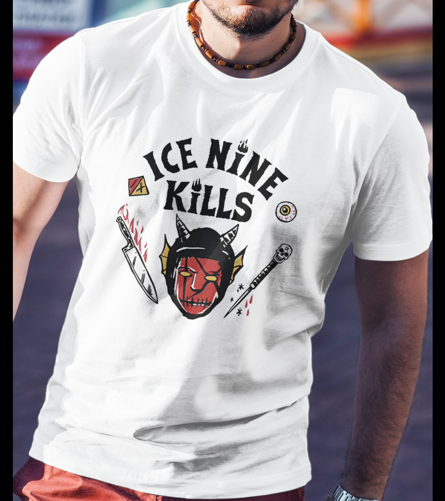 Ice Nine Kills Horror Mask Knife Skull Blood Demon T-Shirt