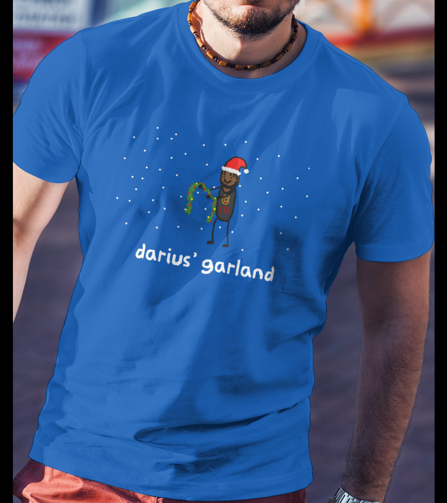 Darius' Garland Santa Hat Christmas Wreath Snowflakes T-Shirt