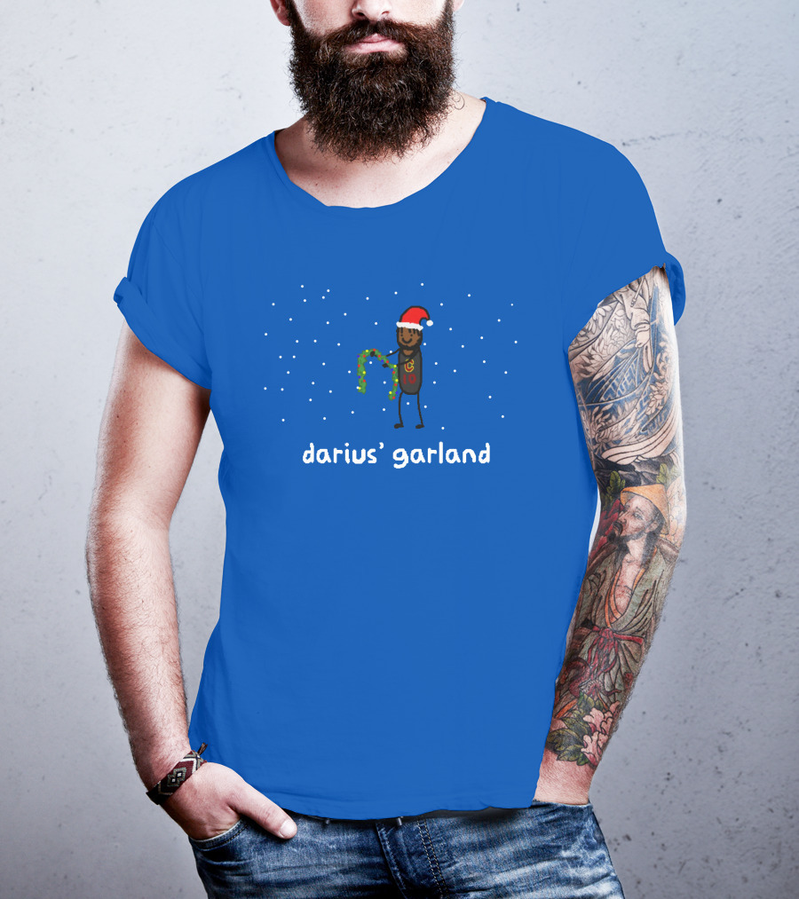 Darius' Garland Santa Hat Christmas Wreath Snowflakes T-Shirt