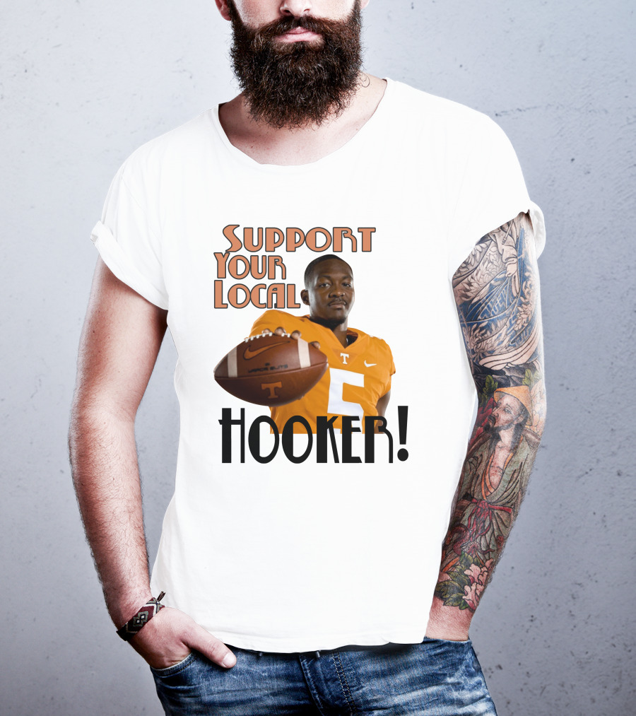 Hendon Hooker Support Your Local Hooker Tennessee Volunteers Football T-Shirt