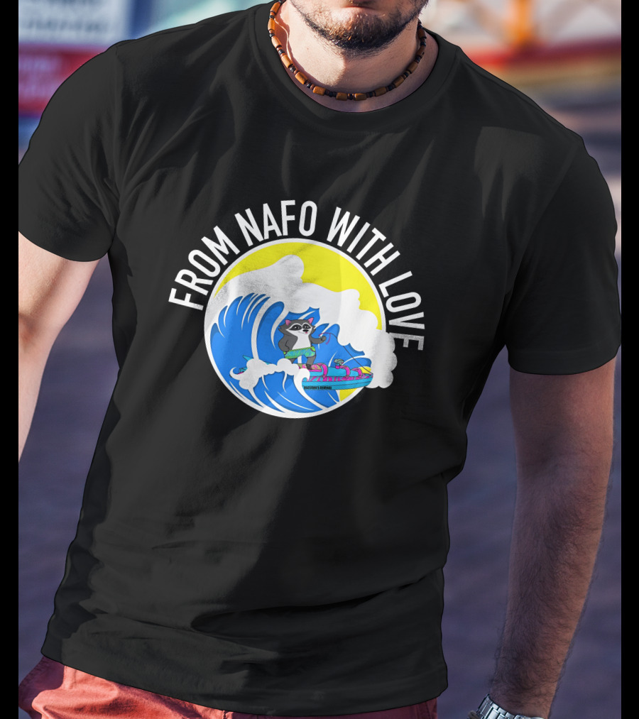 From Nafo With Love Surfing Wave T-Shirt