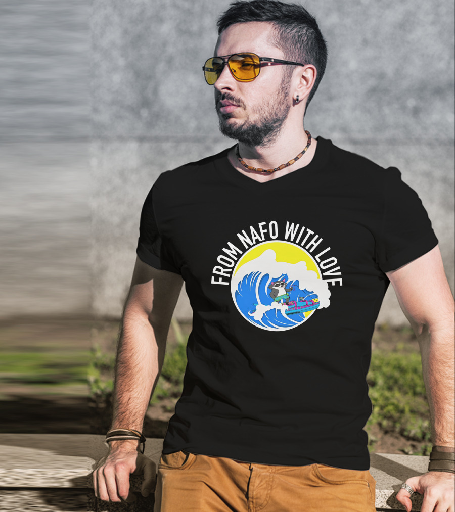 From Nafo With Love Surfing Wave T-Shirt