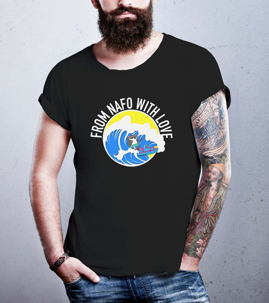 From Nafo With Love Surfing Wave T-Shirt