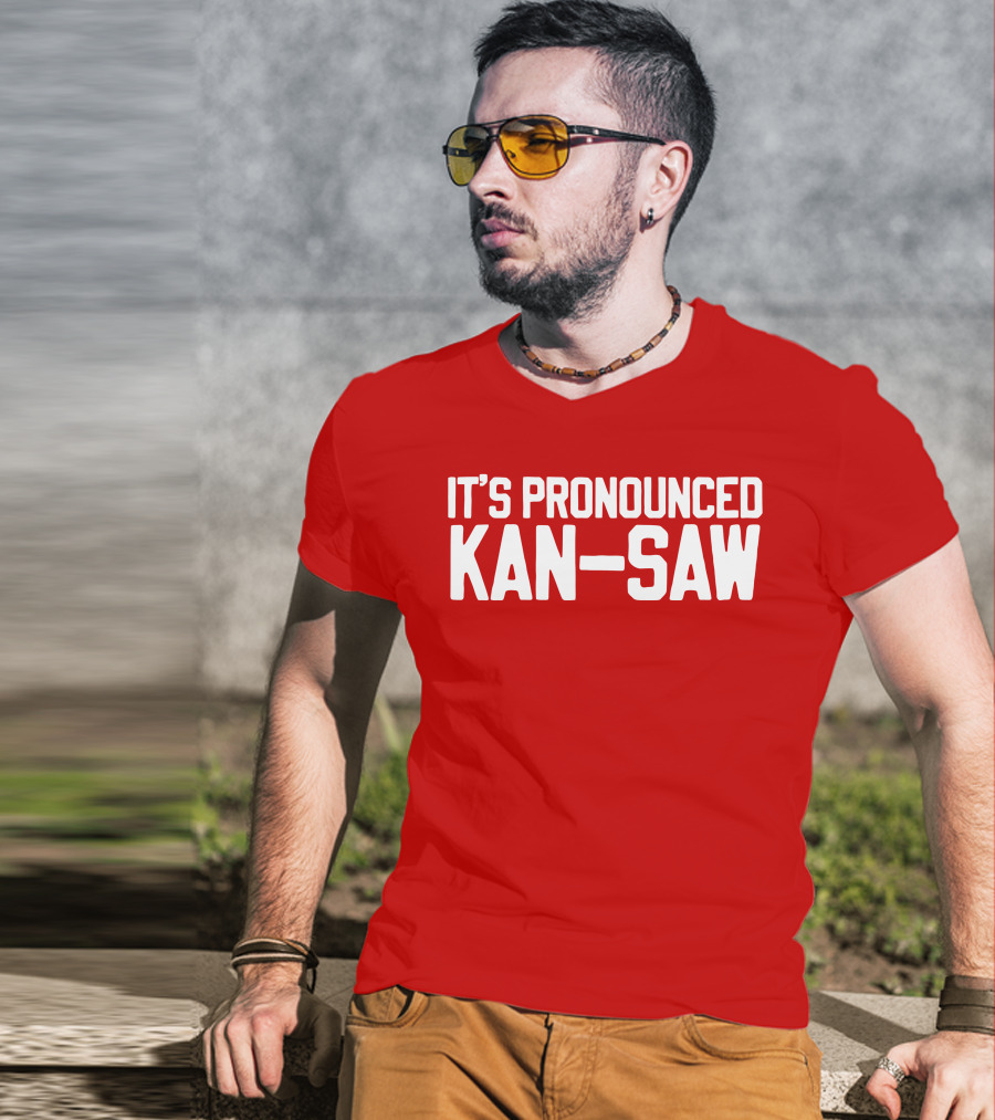 Hogs It's Pronounced Kan Saw Arkansas Razorbacks T-Shirt