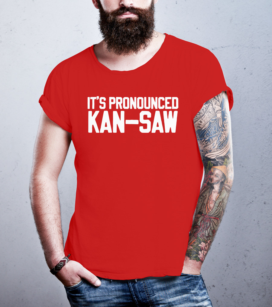 Hogs It's Pronounced Kan Saw Arkansas Razorbacks T-Shirt