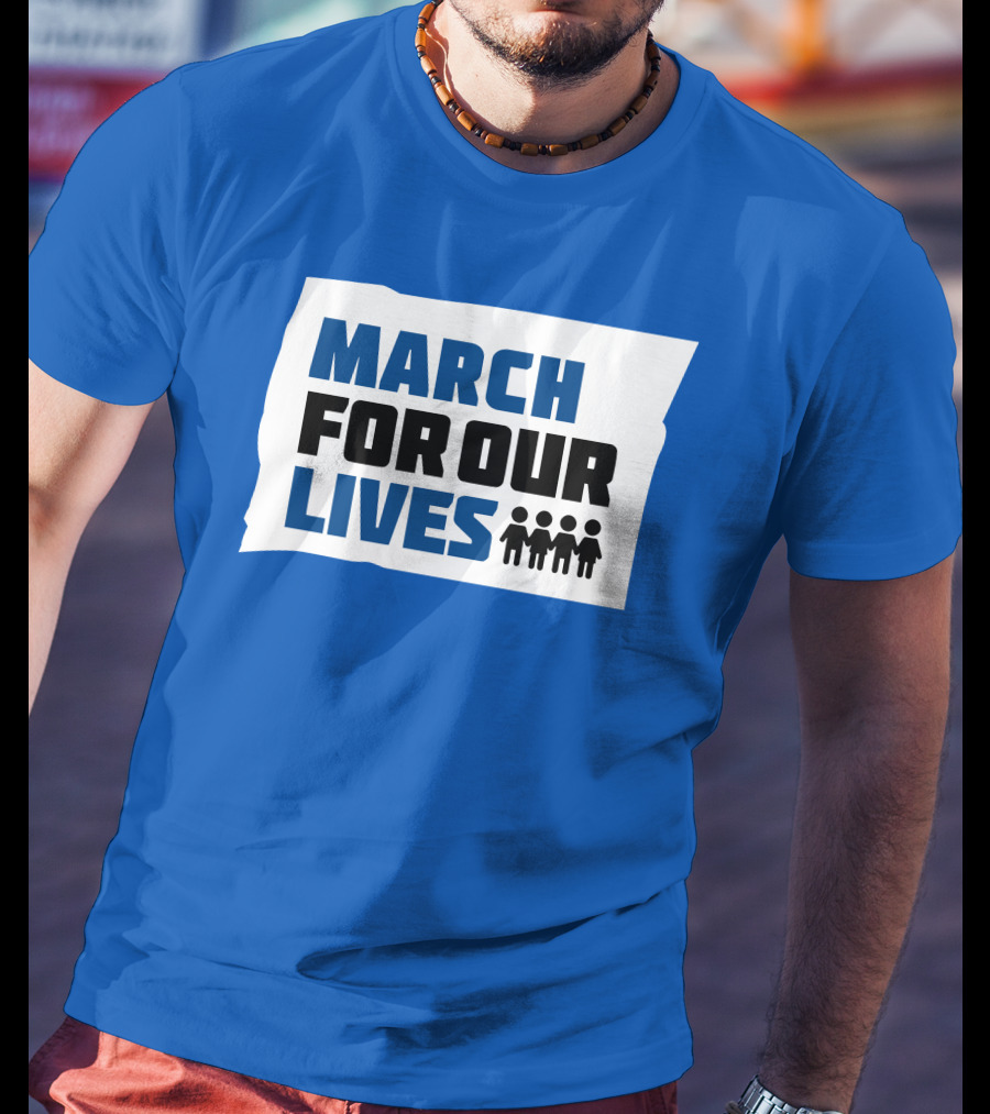 MARCH FOR OUR LIVES Protest Social Movement Iconic Text And Figures T-Shirt