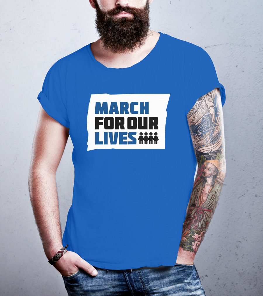 MARCH FOR OUR LIVES Protest Social Movement Iconic Text And Figures T-Shirt