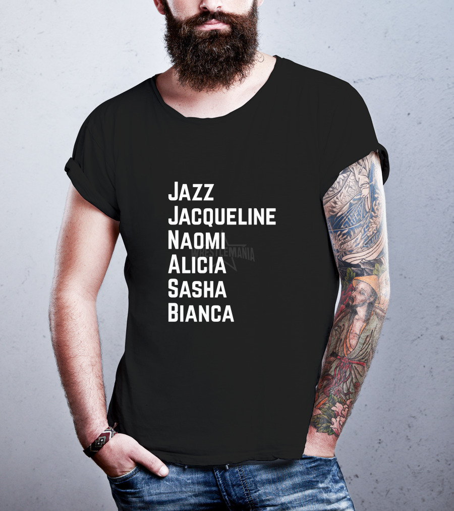 Jazz Jacqueline Naomi Alicia Sasha Bianca WrestleMania Stars T-Shirt