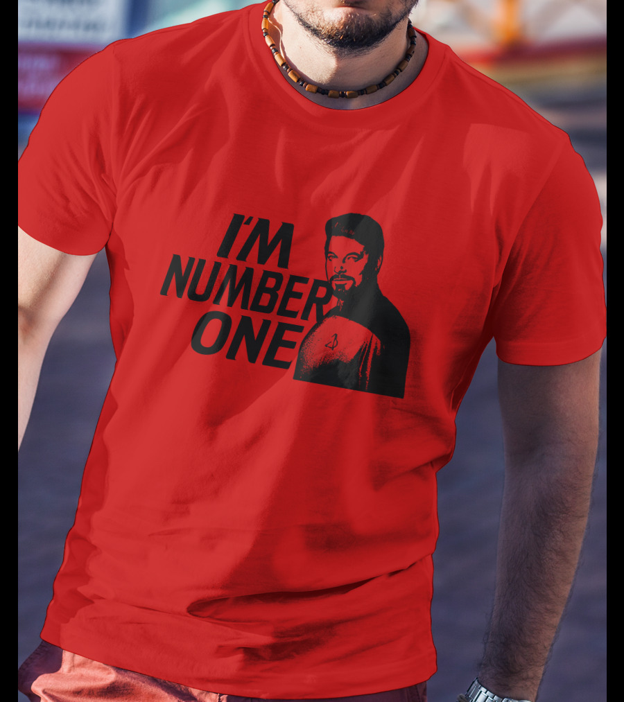 Star Trek I'm Number One Jonathan Frakes Red Crewneck T-Shirt
