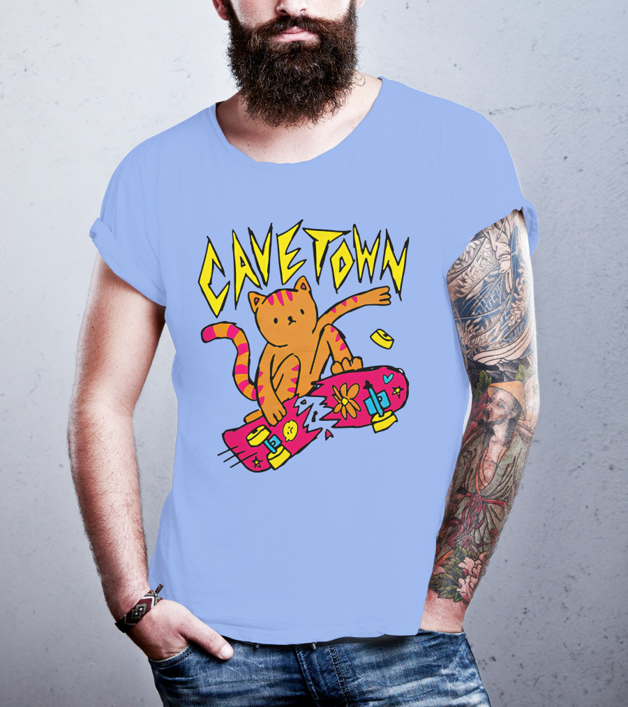 Cavetown Cat Skateboard Fun T-Shirt