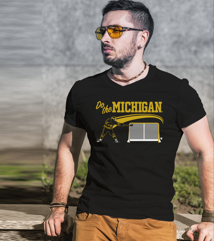 Do The Michigan Hockey Player Scoring Goal T-Shirt