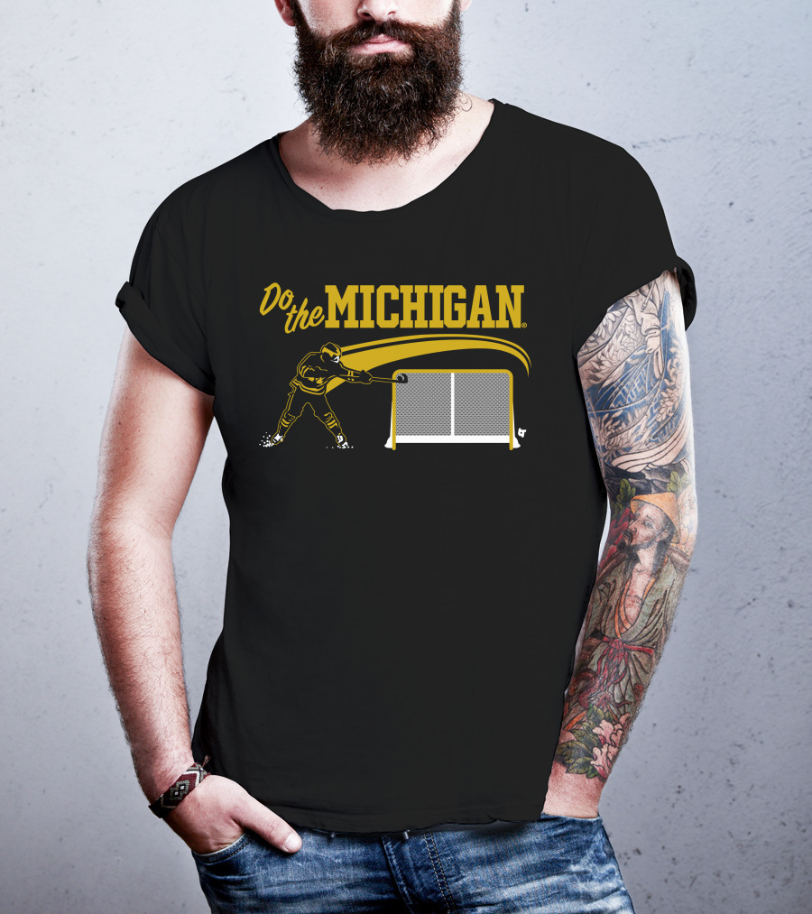 Do The Michigan Hockey Player Scoring Goal T-Shirt